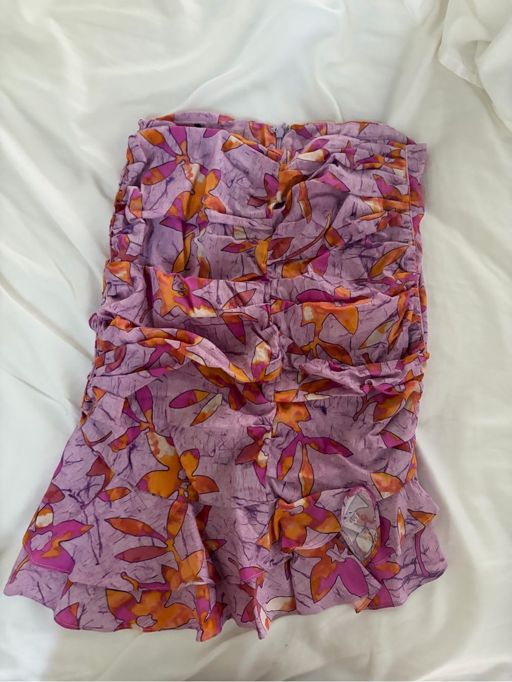 Isabel Marant brand new floral Purple & Orange Ruffle Skirt